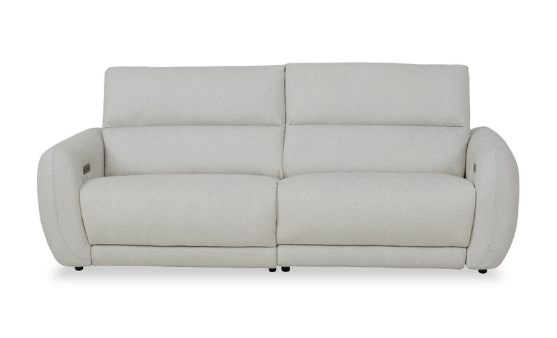 Cindy Crawford Home Kaia 92\" Fabric Power Reclining Sofa with Power Headrests - Beige 