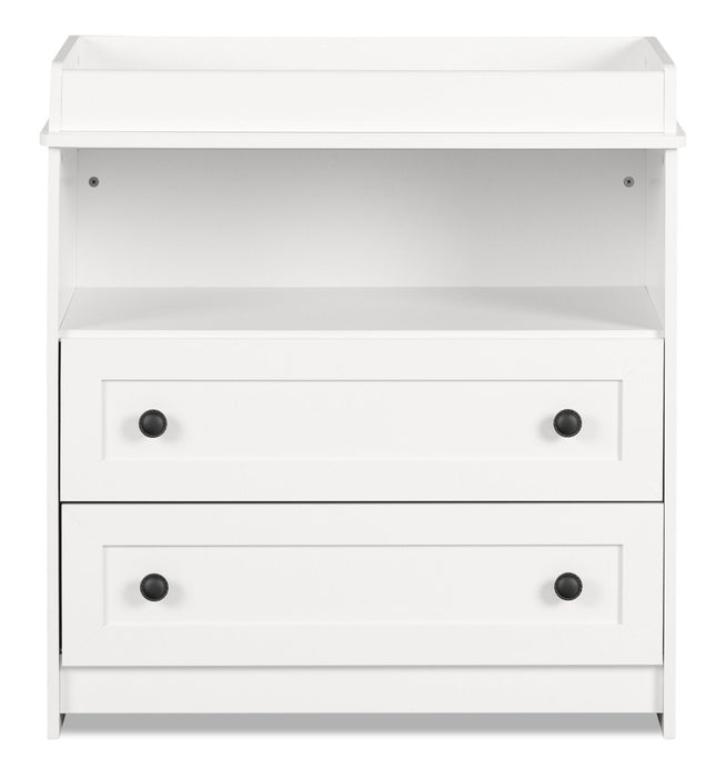 Ivy Baby Change Table with Storage Drawers - White 