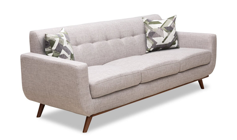 Freeman Linen-Look Fabric Sofa - Dove