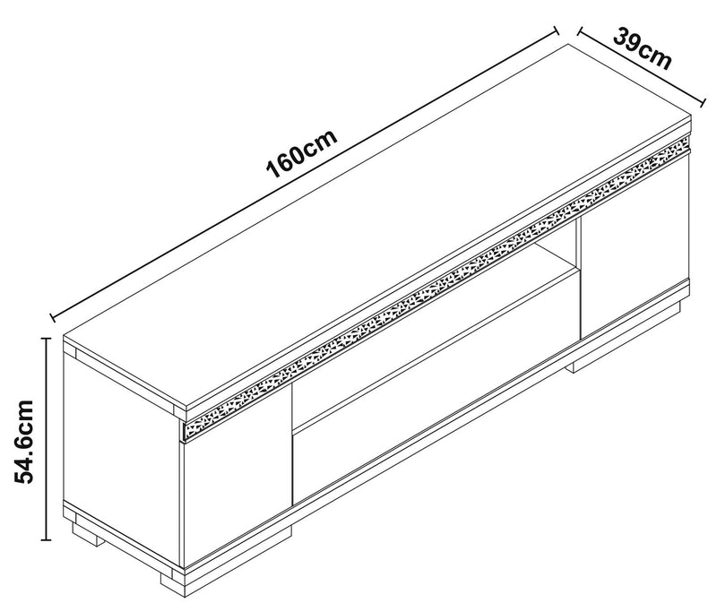 Garbo 63\" TV Stand - White