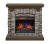 Montana 43.5” Rustic Electric Fireplace - Grey Stone