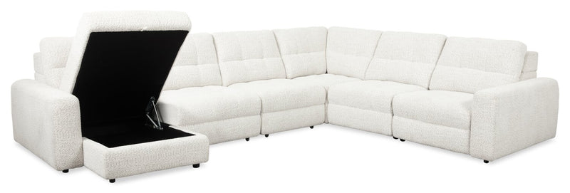 Scott Living Elevate Modular 6-Piece Left-Facing Chenille Fabric Sectional - Beige