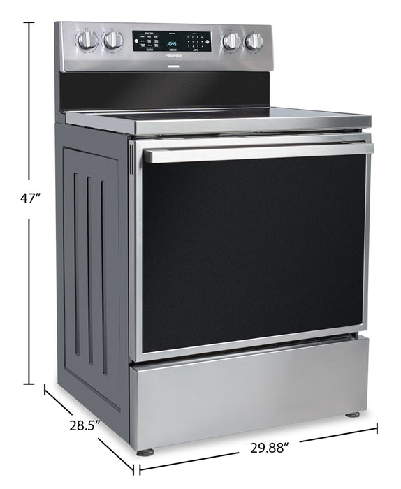 Hisense 5.8 Cu. Ft. Electric Range With Air Fry and European Convection - Stainless Steel - HBE3501C… 