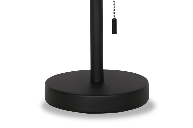 Solana 11” Modern Metal Acrylic Portable Table Lamp with USB Port - Black