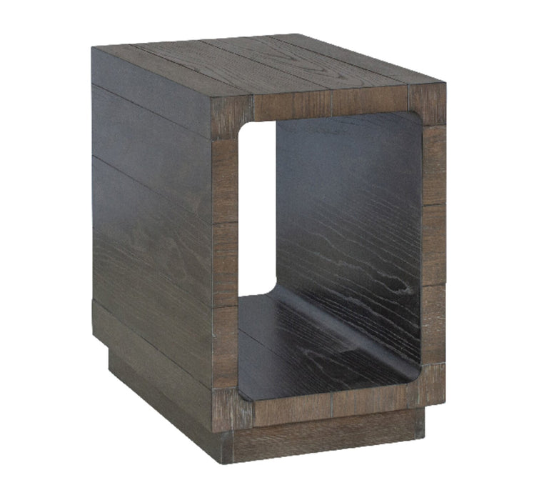 Avalon 16” Modern Solid Wood Chairside Table with Shelf - Brown