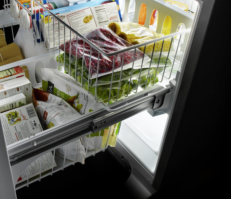 Whirlpool 33\" 22 Cu. Ft. Bottom-Mount Refrigerator - Fingerprint Resistant Stainless Steel - WRFF533… 