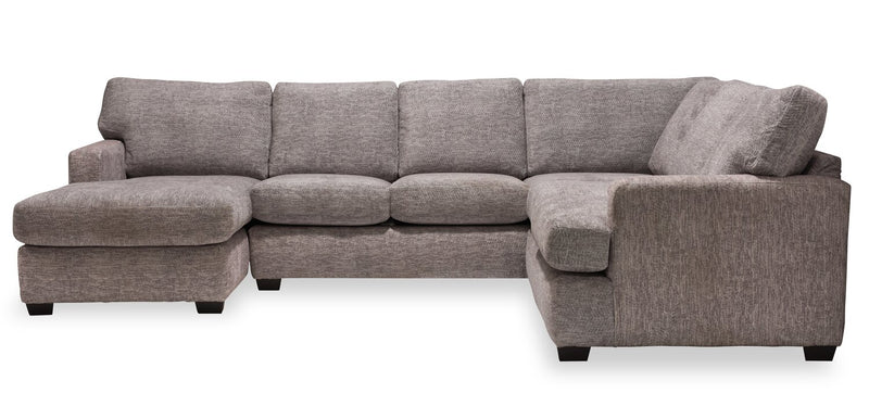 Luxe 3-Piece Left-Facing Sectional - Zaftig Dove