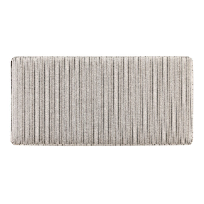 Calgary Rectangular Storage Ottoman - Grey