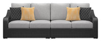 Jasper Patio Right and Left Facing Loveseats - Black 
