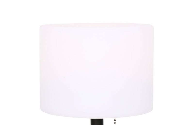 Solana 11” Modern Metal Acrylic Portable Table Lamp with USB Port - Black