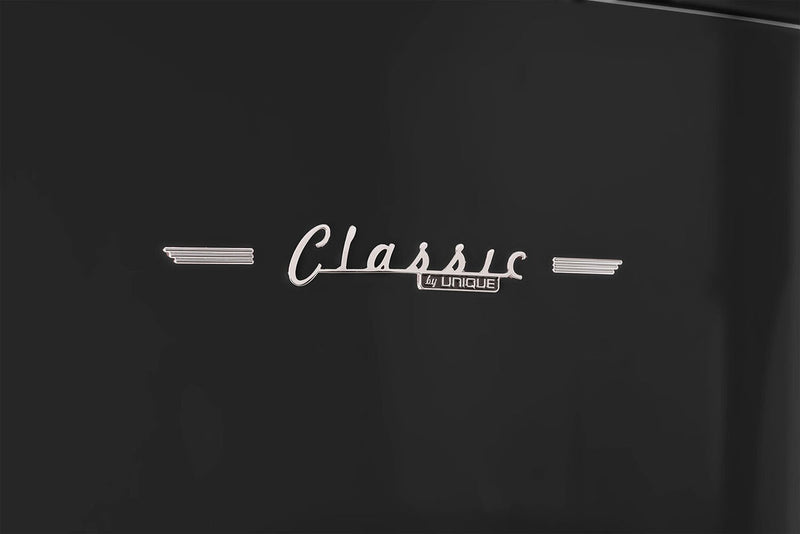 Unique Classic Retro 28\" 17 Cu Ft. Bottom Mount Refrigerator - Matte Black - UNQ-455L MB AC