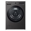 LG 5.8 Cu. Ft. Smart Front-Load High-Efficiency Steam Washer - Black Steel - Stackable - WM6700HBA 