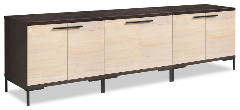 Sonora 3-piece TV Stand with Storage for TVs up to 78\"- Dark Oak