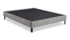 Amos Grey Upholstered Platform Bed with Channel Headboard - Full