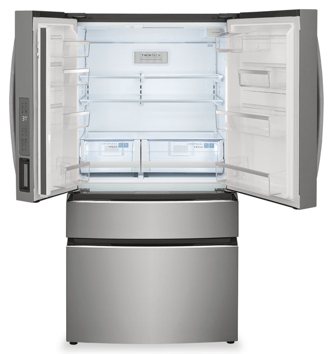 Frigidaire Gallery 36\" 27.2 Cu. Ft. Standard-Depth 4-Door French-Door Refrigerator - Smudge-Proof® S… 
