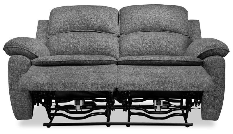 Chandler 60\" Chenille Fabric Power Reclining Loveseat - Grey 