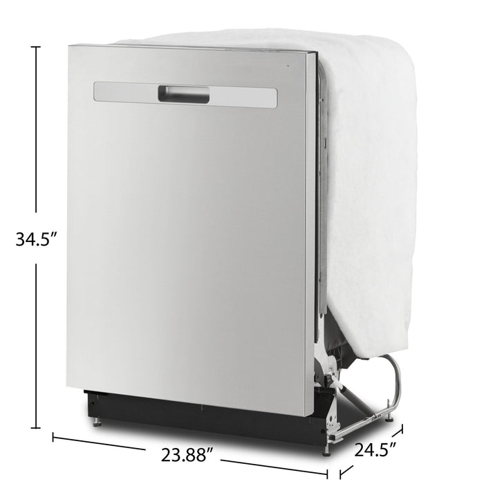 Whirlpool 24\" 51 dBA Built-In Top-Control Dishwasher with Third Rack - Fingerprint Resistant Stainle… 