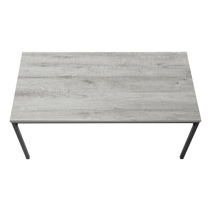 Ariella 40\" Modern Coffee Table - Grey Top with Black Metal Legs