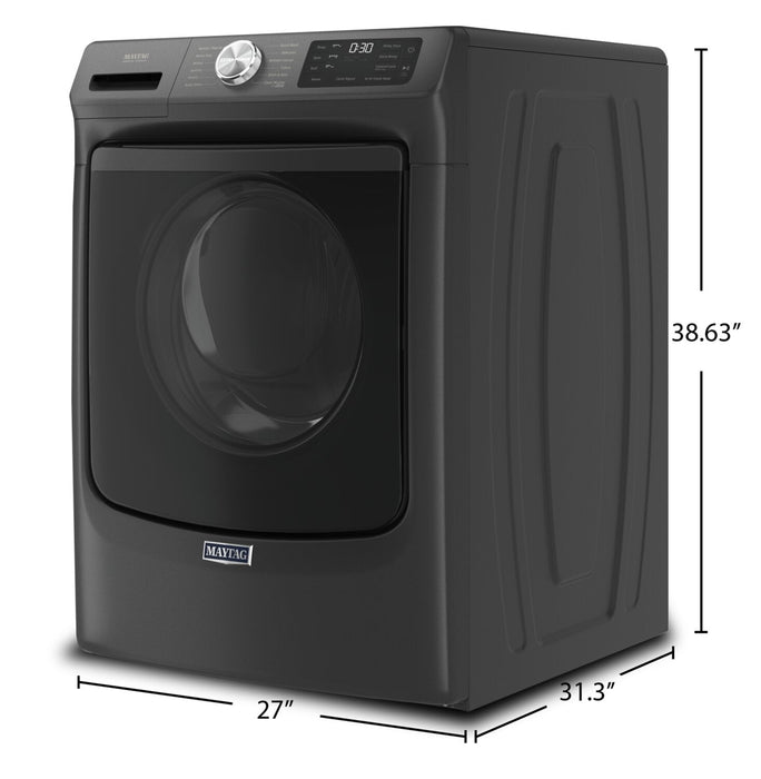 Maytag 5.5 Cu. Ft. Front-Load High-Efficiency Steam Washer - Volcano Black - Stackable - MHW6630MBK 