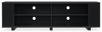 Duke 62” TV Stand with Shelves and Cable Management for TVs up to 70” - Black 