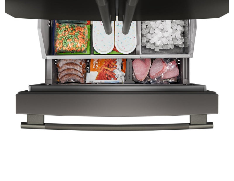 KitchenAid 36\" 24 Cu. Ft. Counter-Depth French Door Refrigerator – Black Ore - KRFC236SBE