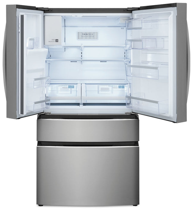 Frigidaire Gallery 36\" 21.5 Cu. Ft. Counter-Depth 4-Door French-Door Refrigerator - Smudge-Proof® … 