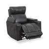 Escape 39\" Power Reclining Chair with Power Headrest and Surround Sound - Dark Brown Leather-Look Fabric