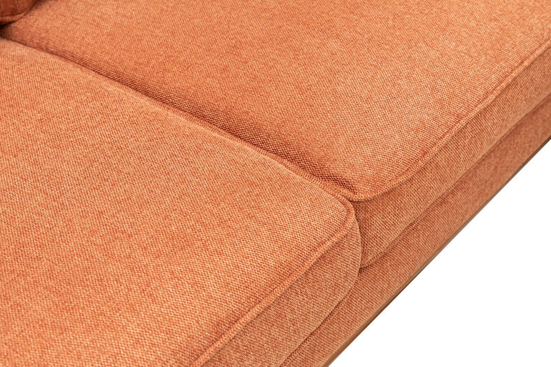 Kassia 2-Piece Linen-Look Sectional - Orange