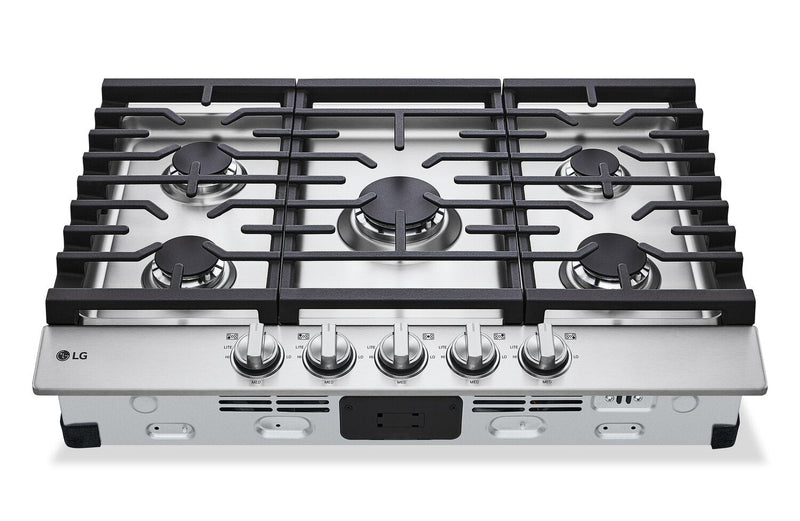LG 30\" 5-Element Gas Cooktop - Smudge Proof Stainless Steel - CBGJ3023S 