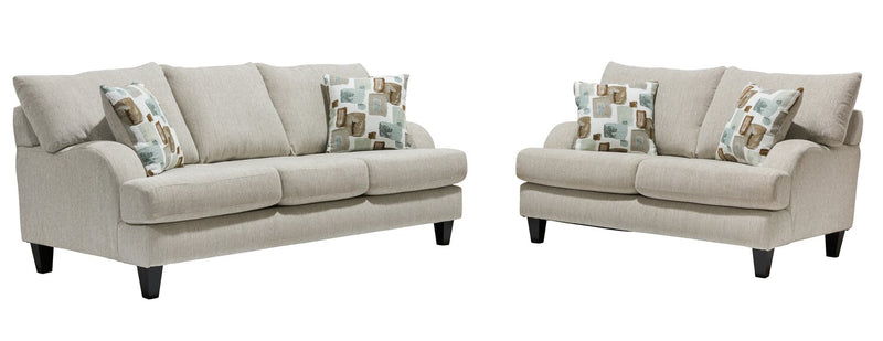 Nofia Chenille Loveseat - Linen 