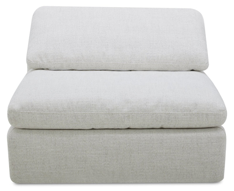 Sky Modular 4-Piece Fabric Sectional with Power Reclining Chair and Feather Down Cushions - Nathan Wheat