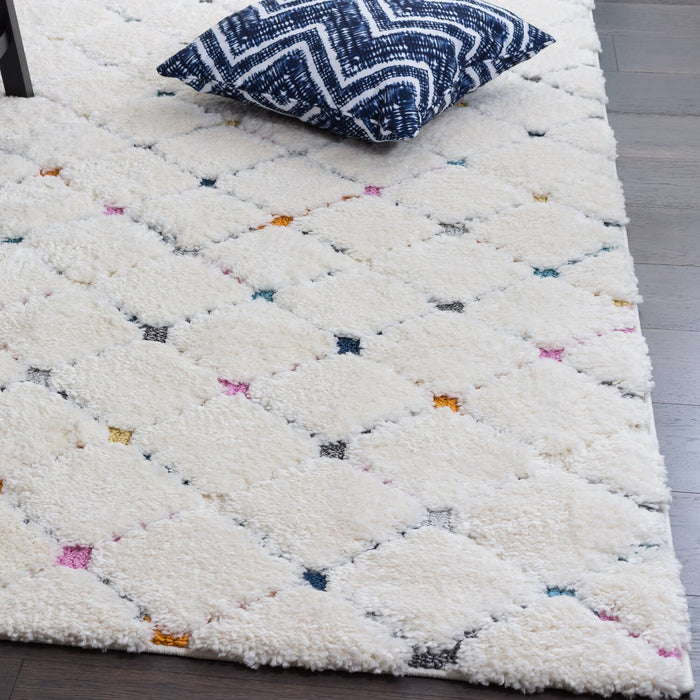 Robin Multi-Colour Moroccan Shag Area Rug - 6'7\" x 9'6\"