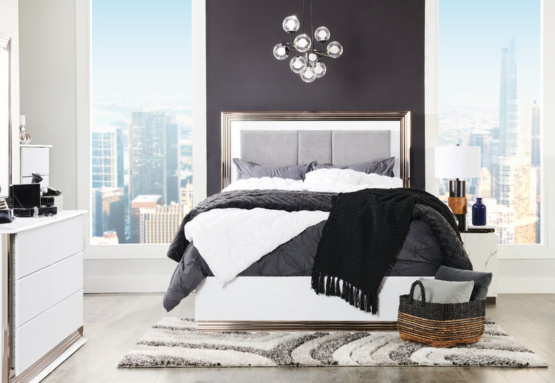 Elanna 4-Piece Full/Queen Comforter Set - White 