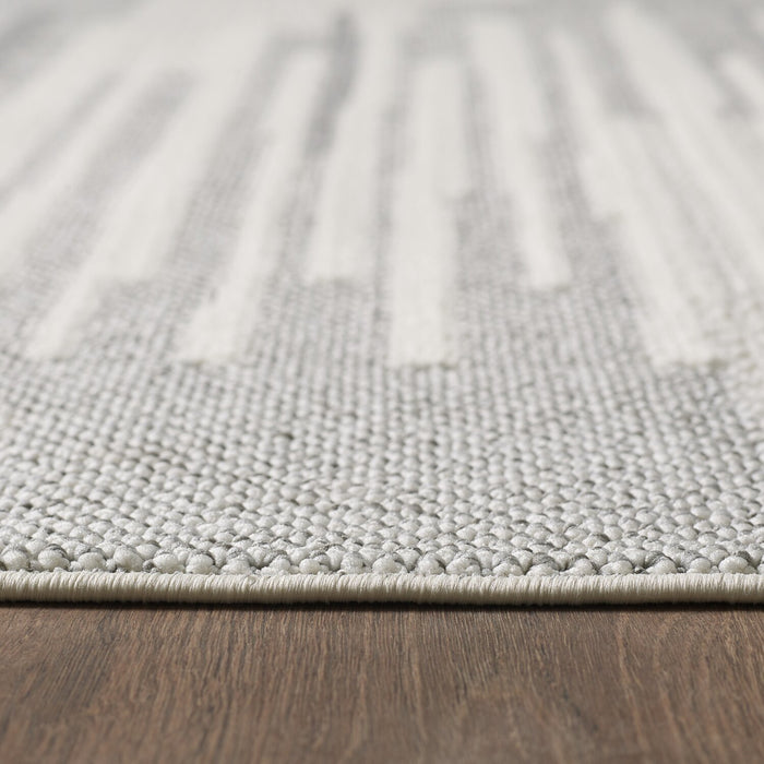 Rhodes Checkered Grey Area Rug - 6'7\" x 9'6\"