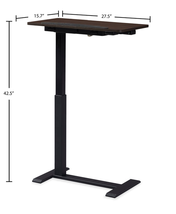 Aaron 26.77\" Height-Adjustable Office Desk with a Lift Top - Walnut
