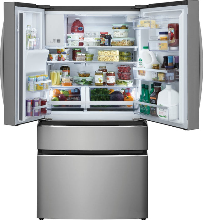 Frigidaire Gallery 36\" 26.3 Cu. Ft. Standard-Depth 4-Door French-Door Refrigerator - Smudge-Proof® S… 