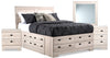 Yorkdale 6pc Bedroom Set with 12-Drawer Storage Bed, Dresser, Mirror & Nightstand, White - Full Size 
