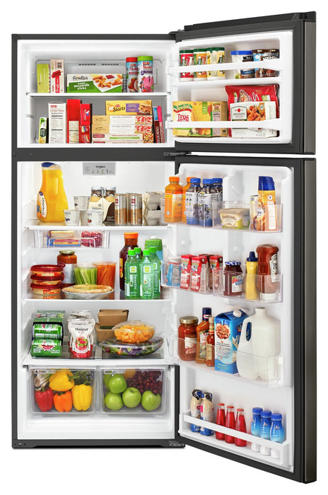 Whirlpool 28\" 18 Cu. Ft. Top-Mount Refrigerator - Black Stainless - WRT518SZKV 