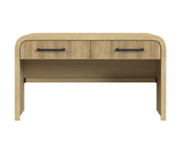 Lenore 54” Modern Sofa Table with Storage - Natural 