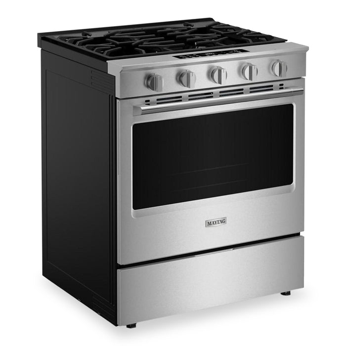 Maytag 30\" 5 Cu. Ft. Slide-In Gas Range - Fingerprint Resistant Stainless Steel - MSGS7030SZ