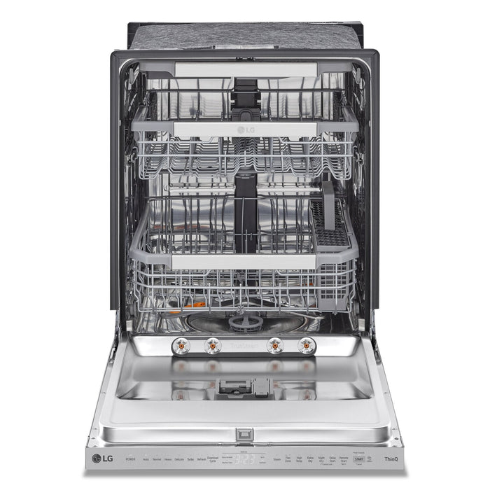 LG 24\" 44 dBA Built-In Top-Control Smart Dishwasher with QuadWash®Pro  - Smudge Proof Stainless Stee… 