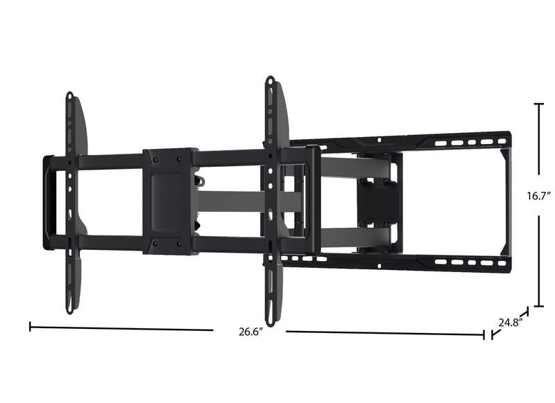Kanto SDA51 Full Motion Dual Stud TV Mount for 40\" to 90\" TVs – Black