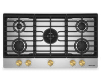 KitchenAid Gas-on-Metal Cooktop with Integrated Wok Grate – Stainless Steel - KCGK736SSS 