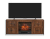  Harvin 54\" Electric Fireplace TV Stand with Storage for TVs up to 50\" – Brown Oak 
