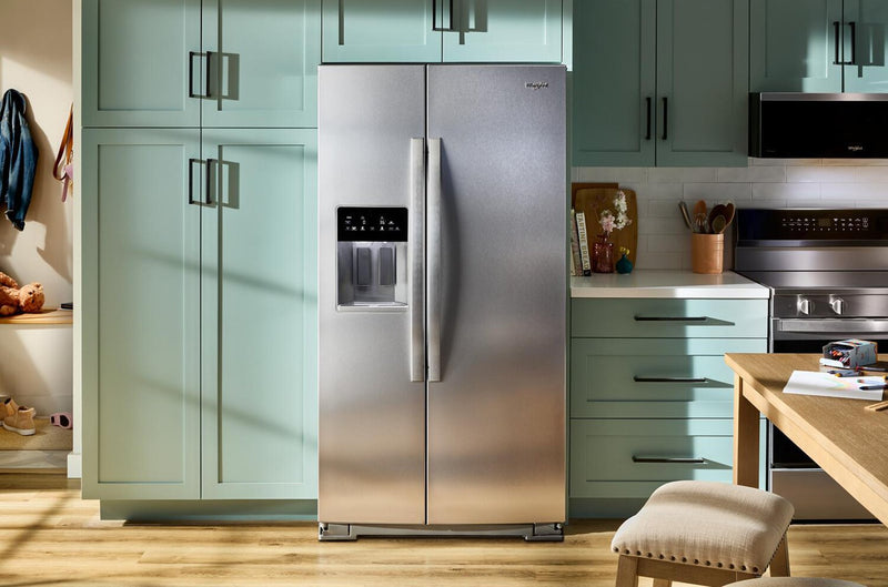 Whirlpool 36\" 28.7 Cu. Ft. Side-by-Side Refrigerator – Fingerprint-Resistant Stainless - WRSF6536RZ