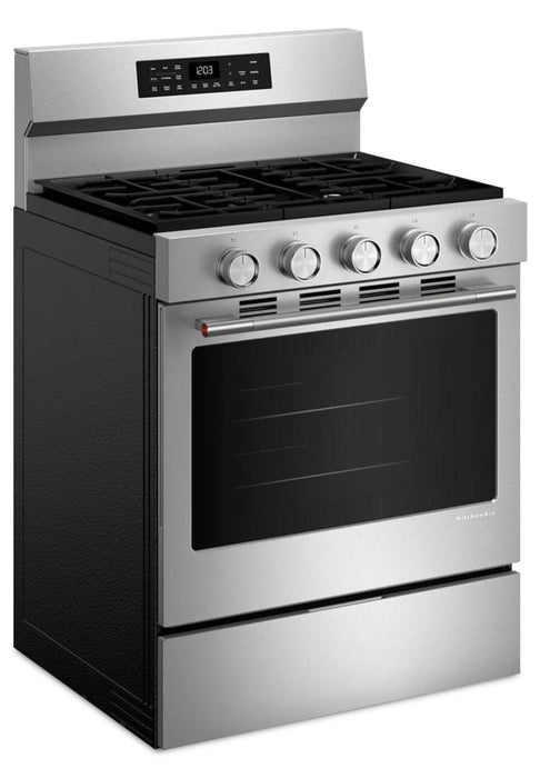KitchenAid 5.0 Cu. Ft. Smart Freestanding Gas Range - PrintShield™ Stainless - KFGS330TPS