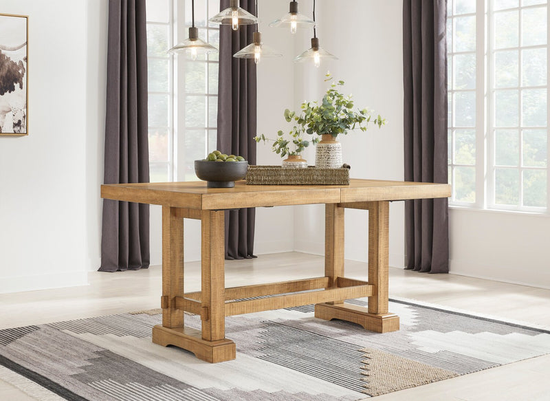Archer Counter-Height Extension Dining Table, 72-108\"W - Light Brown