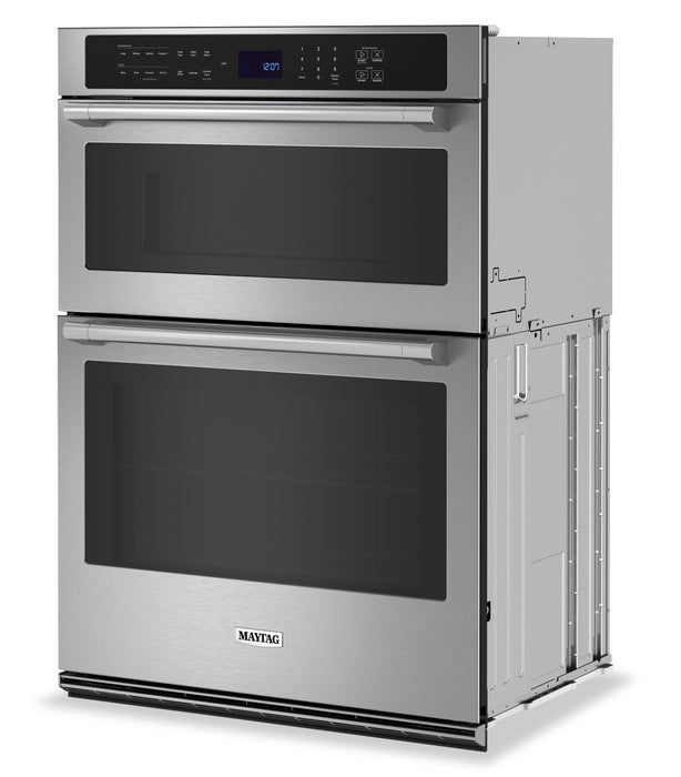 Maytag 30\" 6.4 Cu. Ft. Electric Combination Wall Oven with True Convection - Fingerprint Resistant S… 
