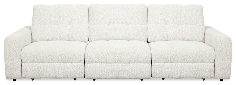 Scott Living Elevate Modular 115\" Chenille Fabric Power Reclining Sofa – Beige