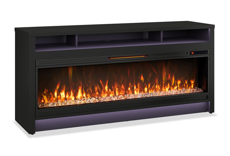 Blazen 64\" Electric Fireplace TV Stand with Storage for TVs up to 70\" - Black